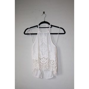 Cropped High Neck Tank